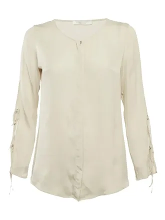 BOSS crepe button-down blouse - White