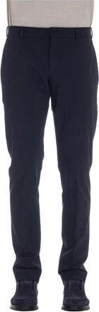 Pantaloni Torino Slim-fit Broek - Heren - Chinos - Blauw - XL - Leer - Broeken