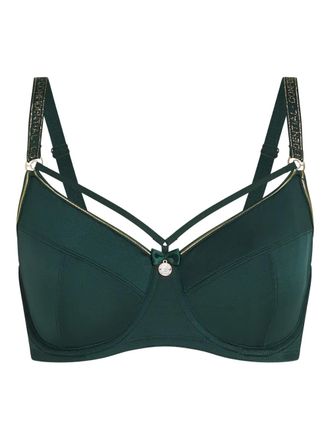 Marlies Dekkers Balconette bh met kruisbandjes - Groen