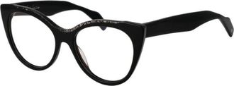 Yohji Yamamoto Blauwfilter Cat Eye Optische Frames - Dames - Brillen - Zwart - ONE Size - Accessoires