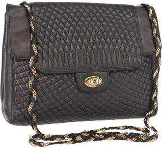 Bally Pre-owned Cross Body Bags, female, Black, Size: ONE SIZE Pre-owned Leather Cross Body Bag