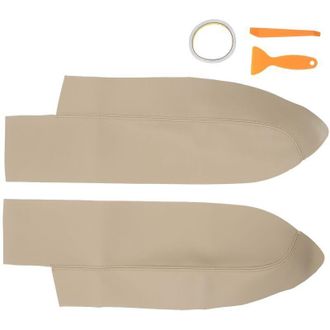 OEM 1 Par De Fundas Para Reposabrazos De Puertas Delanteras De Coche En Cuero De Microfibra, Accesorios De Repuesto Para El Interior Del Coche (color Crem