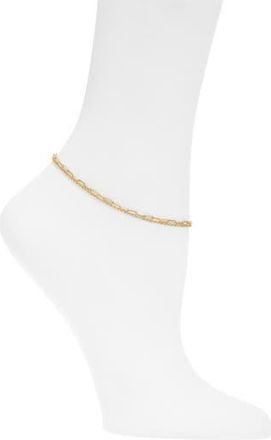 Argento Vivo Layerd Chain Anklet in Gold at Nordstrom Rack
