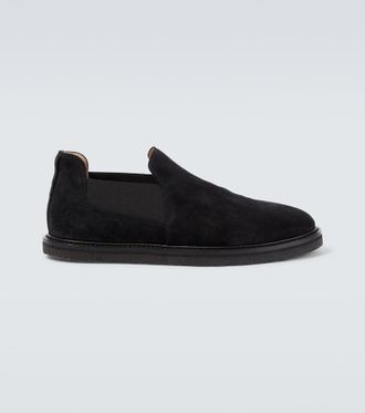 The Row Parker suede slip-on shoes