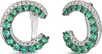 Le Vian Ladies Emerald Drop Earrings set in 14K Vanilla Gold TSQS 26