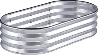 OEM Kit De Bancal Elevado Para Jard&iacute;n, Dise&ntilde;o De Fondo Abierto, Material Duradero Y Resistente A La Corrosi&oacute;n, Color Plata (s-silver)