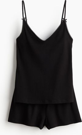 H&M Schlaftop und Shorts - Schwarz