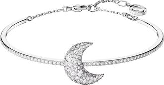 Swarovski Armband Unisex Luna Maan Wit Gerhodineerd 5666175 - unisex - Armbanden - Grijs - ONE Size - Accessoires