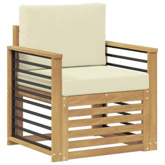 vidaXL Conjunto De Sof&aacute;s De Exterior Poli&eacute;ster Blanco Vidaxl