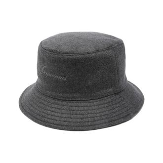 Jacquemus Dark Grey Wool Felt Bucket Hat