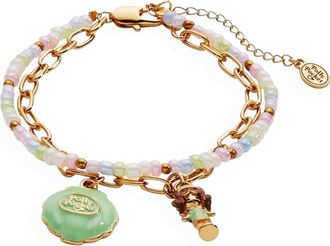 Alex and Ani Polly Pocket 2 Row Charm Bracelet in Gold at Nordstrom