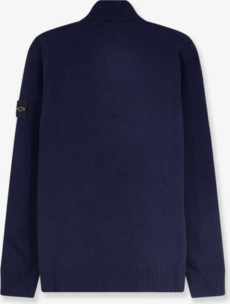 Stone Island Mens Sweater Virgin Wool Blend Blue