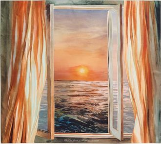 Loro Piana Ricordi DEstate Il Tramonto Silk Scarf