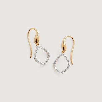 Monica Vinader Gold Riva Kite Diamond Drop Earrings Diamond