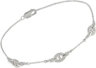 Luxury Bazaar 18kt witgouden armband met diamant - Zilver
