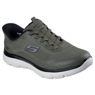 Skechers Summits Leyter Textiel Heren Sneakers Olijf/Zwart