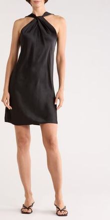 Theory Twist Dr. Silky Shift Dress in Black at Nordstrom Rack, Size Petite