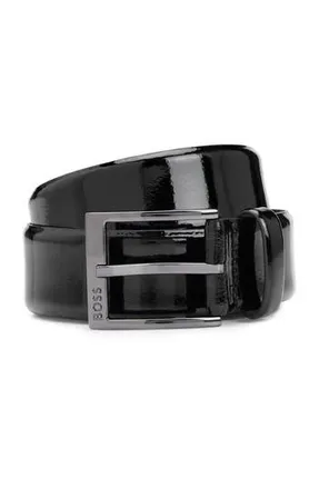 BOSS Elloy Patent Leather Belt in Black at Nordstrom Rack, Size 36