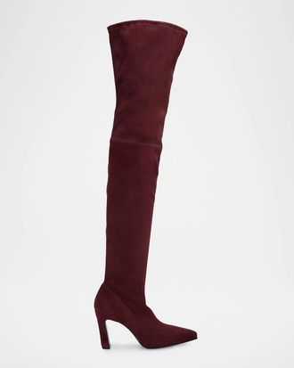 Stuart Weitzman 85mm Ultrastassi Suede Over-the-Knee Boots