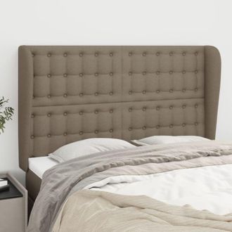 vidaXL Cabecero Con Orejas De Tela Gris Taupe 147x23x118/128 Cm Vidaxl
