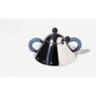 Alessi 9097 - Azucarero De Acero Pulido Con Cuchara, Color Azul