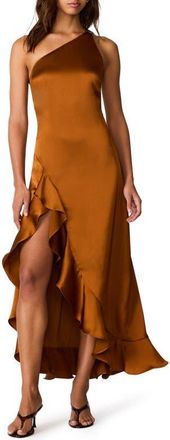 Steve Madden Mindy Asymmetric High-Low Dress in Caramel Cafe at Nordstrom, Size 10
