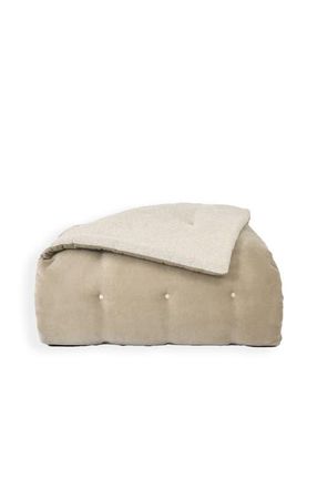 Christy Jaipur Luxury Cotton Velvet Quilted Throw in Hazelnut at Nordstrom