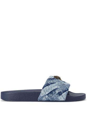 Kurt Geiger Meena denim slippers - Blauw