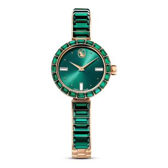 Swarovski Horloge Unisex Matrix Bangle 25 mm Groen/Champagne-Goud 5690808 - unisex - Horloges - Veelkleurig - ONE Size - Accessoires