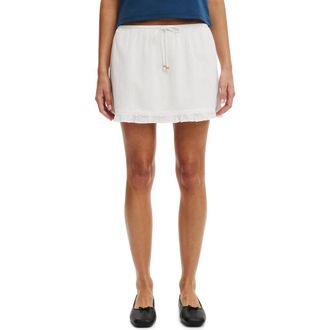 Cotton On Womens Edie Mini Skirt in White at Nordstrom, Size 10