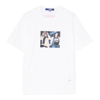 Junya Watanabe T-Shirts, male, White, Size: XL Graphic-print T-shirt