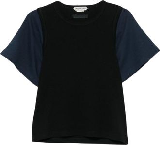 J.W.Anderson Camiseta de Doble Capa - Tops - Mujer - Negro - L