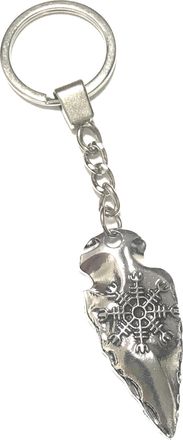 Generic KEYRING - Viking - Silver Plated. Split Ring. Key Ring. Arrow Head