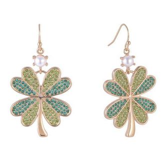 Hallmark Green Stone Four Leaf Clover Earrings at Nordstrom