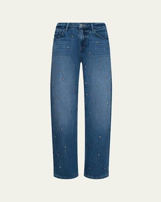 L'agence Bex High-Rise Studded Rodeo Jeans