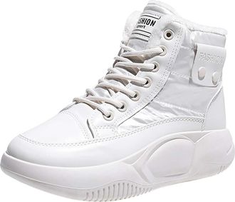 Generic Ladies Shoes Size 3 Casual Sneakers Breathable Flat Casual Shoes Winter Padded Warm Womens Boots Ankle Boots Size 3 (Beige, 3.5)