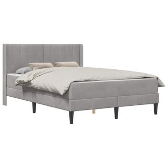 vidaXL Estructura De Cama Con Colch&oacute;n Gris Claro 120 X 190 Cm Vidaxl