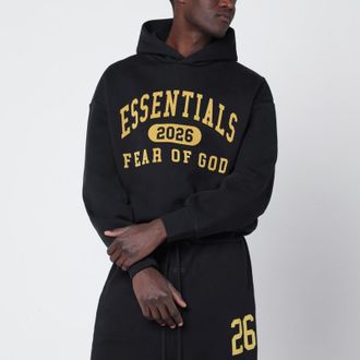 Fear of God Black washed sweatshirt with logo print