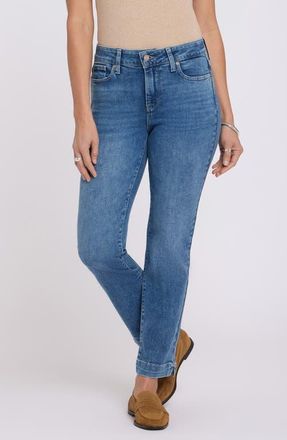 NYDJ Sheri Ankle Slim Straight Leg Jeans in Breezy Palms at Nordstrom, Size 12