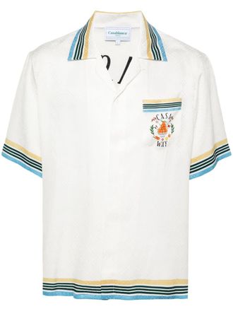 Casablanca Camicia Casa Way con monogramma - Bianco