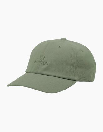 Brixton Mens Brixton Rinse Alpha Olive/Olive Adjustable Hat - Green - Size: ONE size