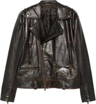 Salvatore Santoro 51658-U Jas - Heren - Leren en Su&egrave;de Jassen - Bruin - M - Leer - Jassen