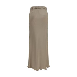 Max Mara Silk Maxi Skirt - Beige