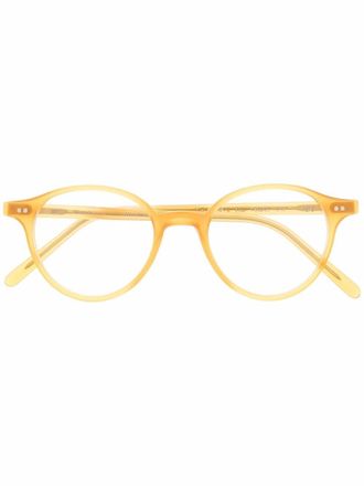 Epos New Pan round-frame glasses - unisex - Acetate - 48 - Yellow