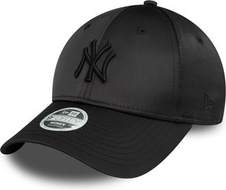 New Era MLB Headwear New York Yankees Cap hat Girl Woman Satin Summer Tonal Club Logo Black