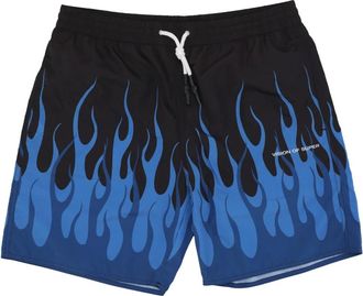 Vision Of Super Flames Zwemshorts Zwart/Blauw - Heren - Strandmode - Blauw - L - Polyester - Badmode