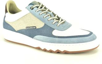 Floris Van Bommel Schoenen, Heren, Veelkleurig, 44 1/2 EU, Blauw combi Sneaker N