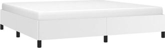 vidaXL Vidaxl - Estructura de cama sin colchón cuero sintético blanco 200x200cm