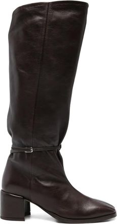 Lorena Paggi buckle-fastening leather boots - women - Leather/Calf Leather/Calf Leather - 40 - Brown