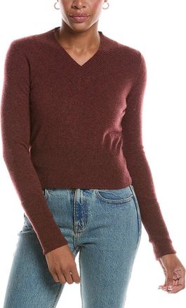 Autumn Cashmere V-Neck High Cuff Cashmere Sweater
